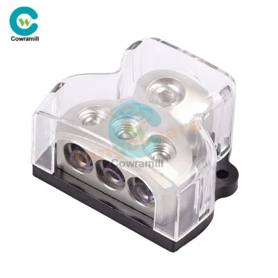 Car Audio Power Amp Ground Splitter 1*0GA In 3*4GA Out 1 In-3 Distribution Block - Image 1 of 4