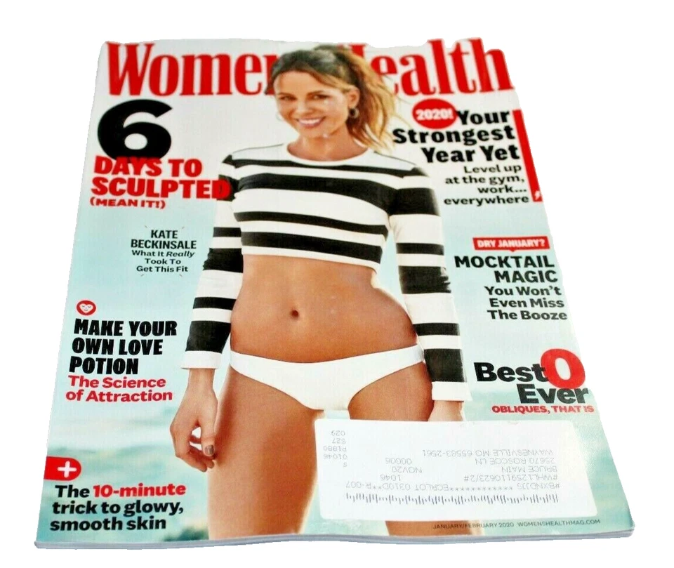 Womens Health January February 2020 Kate Beckinsale Love Potion Skin Sculpted Foto 1 de 1