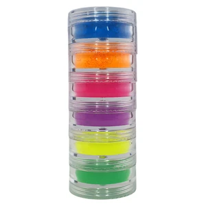 Neon Pigment Turm. 6 verschiedene Farben im Set. Nagelpuder - Bild 1 von 6