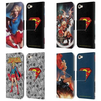 SUPERMAN DC COMICS SUPERGIRL COMIC ART LEATHER BOOK CASE FOR APPLE iPOD TOUCH - Image 1 of 4