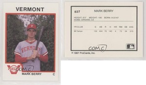1987 ProCards Minor League Mark Berry #837