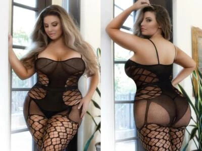 Mono Killer Legs Bustier Red Trébol Sin Entrepierna Bodystocking Talla Grande Foto 1 de 4