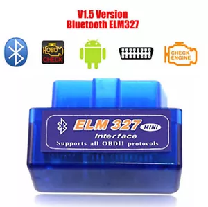 ELM327 Auto Diagnostic Tool OBD2 Code Scanner Bluetooth For Android omada - Imagen 1 de 1