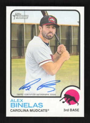 Alex Binelas 2022 Topps Heritage Minor League Real One Auto #ROA-AB - Image 1 of 2