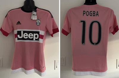 Nuevo con etiquetas Camiseta Camiseta Juventus 2015/16 Rosa Visitante 15/16 Pogba Top Kit RARO 2016 Drake Foto 1 de 4