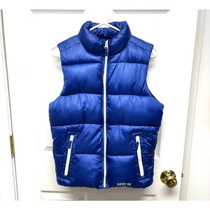 Gap Kids Royal Blue Puffer Vest, Thick, Fleece Lined, Zip Pockets, Kid's Size L - Picture 1 of 7