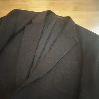 LL Bean Wool Coat Mens 2XL Gray Thinsulate Lined Made USA Blazer Jacket Pockets - Image 1 of 4