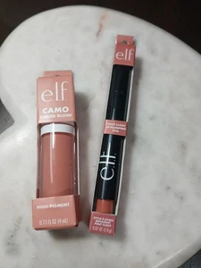 elf Camo Liquid Blush  .13 oz DUSTY ROSE + Pout Clout PINKY OUT Lip Plumping Pen - Picture 1 of 1