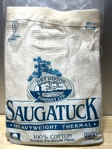Ropa interior térmica vintage Saugatuck Dry Goods pantalones largos Johns para hombre M, sellados - Imagen 1 de 9