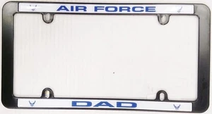 Air Force DAD Black Plastic License Plate Frame Tag Cover United States Military - Picture 1 of 1