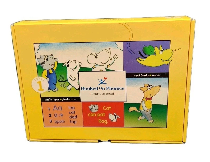 Enganchado a Fonética Aprende a Leer Nivel 1 Libros Vintage Cintas Tarjetas Guía para Padres Foto 1 de 1