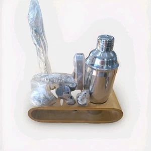 Juego de Coctelera Kit de Bartender con Soporte Mezclador de Bebidas Bar Set Accesorios Herramientas - Imagen 1 de 5