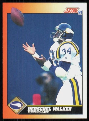 1991 Score Herschel Walker Minnesota Vikings #348 - Image 1 of 2