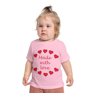 "Made With Love" Baby Short Sleeve T-Shirt - Picture 1 of 21