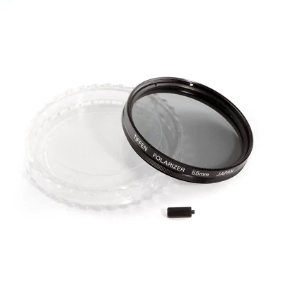 TIFFEN VINTAGE 55MM POLARIZING FILTER MINT NOS IN CASE MADE IN JAPAN. "A" - Image 1 of 2