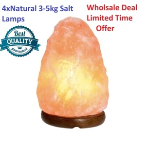 4x 3-5KG Original Salt Lamp Himalayan Crystal Rock Salt Lamp Wholesale Deal - Picture 1 of 7