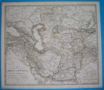 1843 ORIGINAL MAP ARMENIA PERSIA IRAN AFGHANISTAN PAKISTAN INDIA PUNJAB SIKHS - Image 1 of 4