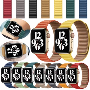 Mailänder Magnetleder Loop Armband Für Apple Watch 7 6 SE 5 4 3 2 1 38mm-45mm  - Bild 1 von 38