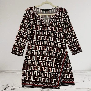 White House Black Market Dress Women’s Small Faux Wrap Embroidered Party Casual - Picture 1 of 20