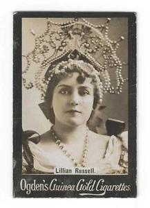 Ogden's Guinea Gold Tobacco Card - Lillian Russell Wearing Beaded Headpiece - Picture 1 of 2