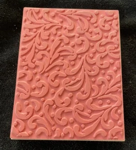 Background Mounted Rubber Stamp Stampabilities New 2009 Scrolls Swirls Crafts - Picture 1 of 3