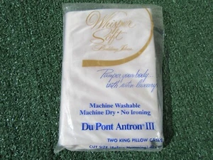 Vintage Whisper Soft Du Pont Antron III White Satin King Pillowcase - Picture 1 of 5