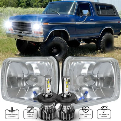 Faros LED Hi/Lo DOT H6053 APTOS PARA FORD BRONCO 1978 1979 1980-1986 2 piezas 7x6 5x7 Foto 1 de 4