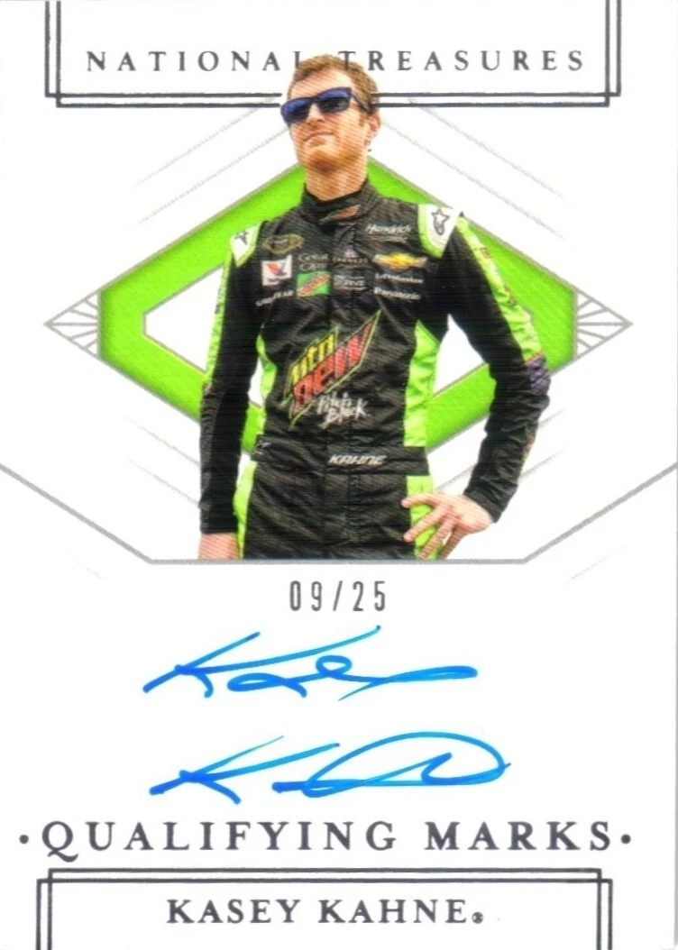 2020 Panini National Treasures Kasey Kahne QM-KK Autograph 09/25 NASCAR