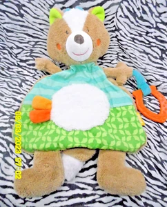 CL/ BABYSUN DOUDOU OURS RENARD MARRON VERT BLEU ORANGE 33CM ETAT NEUF - Imagen 1 de 4