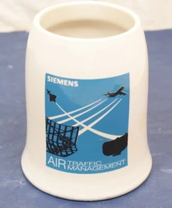 Taza cisterna de cerveza de piedra vintage Siemens gestión del tráfico aéreo aviación Rastal 5L - Imagen 1 de 4