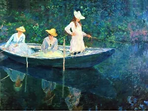 Women Fishing by Claude Monet art painting print - Picture 1 of 1