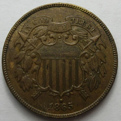 1865 Two Cent -UNC- (#1211x) - Image 1 of 2