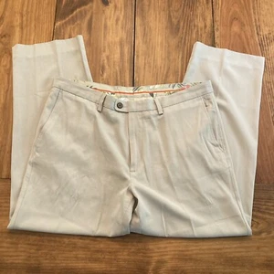 Tommy Bahama Herrenhose 38x30 beige 90 % Seide plissiert EUC kostenloser Versand - Bild 1 von 6