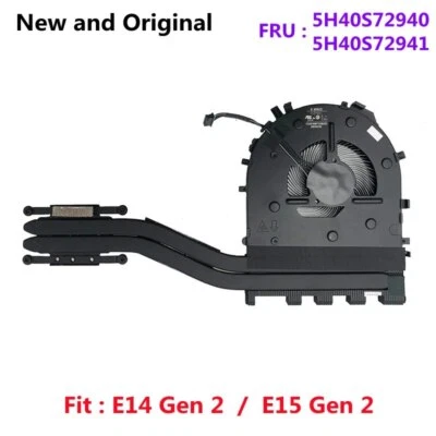 New For Lenovo ThinkPad E14  E15 Gen 2 UMA CPU Heatsink Cooling Fan 5H40S72940 - Image 1 of 4
