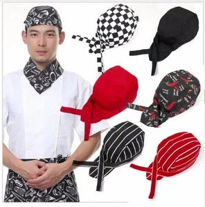 M - BANDANA CHEF CHEF CHEF RESTAURANT PIZZERIA PIRATE KITCHEN HAT CAP - Picture 1 of 6