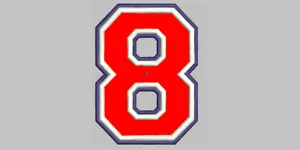 Number Embroidery Iron On Patch Badge, 3 X 4 two frames, number 8 - Picture 1 of 10