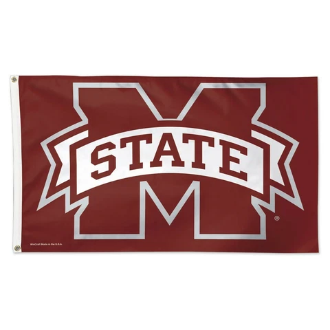 MISSISSIPPI STATE BULLDOGS 3'X5' DELUXE FLAG BRAND NEW FREE SHIPPING WINCRAFT Cover