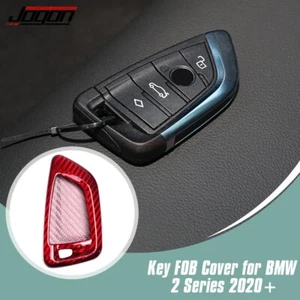 Car Remote Key Fob Cover Shell For BMW M2 M240i G42 G87 2021-24 Red Carbon Fiber - Picture 1 of 14