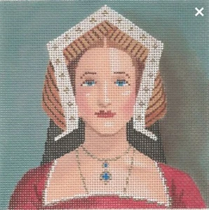 Needlepoint Handpainted Labors of Love Tudors Jane Seymour 5x5 - Picture 1 of 4