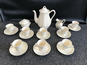 19PC WEDGWOOD QUEENS SHAPE IVORY COFFEE SET - Picture 1 of 22