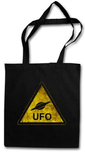UFO SIGN EINKAUFSTASCHE Alien Invader 12 Grey Area 51 TR3B Blue George Book - Picture 1 of 1
