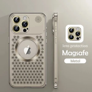Funda Magsafe de metal con disipación de calor para iPhone 15 14 Pro Max cubierta de aromaterapia - Imagen 1 de 29