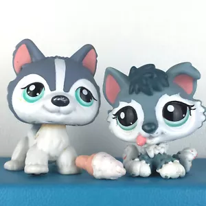 Authentic Littlest Pet Shop Lot Puzzle + 2036 Husky Hund Baby Welpe und Mama LPS - Bild 1 von 3