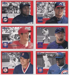  2000 Fleer Tradition Dividends Insert You Pick the Card Finish Your Set - Picture 1 of 9