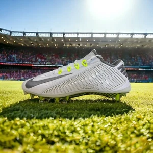 Nike Vapor Carbon Elite 2.0 TD Football White Silver Volt Mens 13.5 - 631425-101 - Picture 1 of 16