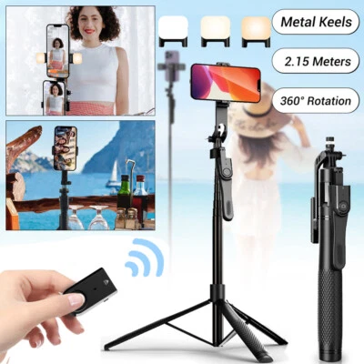 84" Portable Wireless Selfie Stick Remote Tripod Phone Stand For Iphone Samsung - Image 1 of 4
