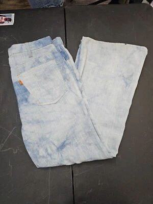 Vintage 70's Levi's Orange Tab Jeans Size 36" x 30" Light Wash Bell Flare Bottom - Image 1 of 4