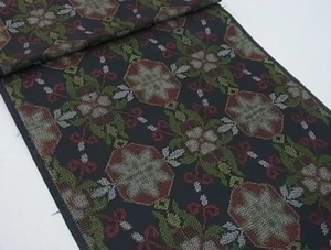 Perno de seda teñido de barro Orient Oshima Tsumugi sin usar POR YARDA tela kimono BS66 - Imagen 1 de 5