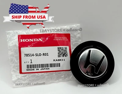 Black JDM Horn Button For Momo Steering Wheel For Honda Acura NSX EG6 EK9 DC2 US - Image 1 of 4