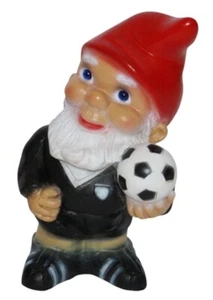 Gartenzwerg Schiedsrichter Fußball klein Höhe 17 cm Figur Zwerg Kunststoff - Bild 1 von 4